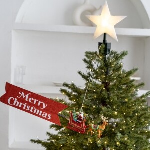 1차 물량 Tree Topper Led Star Moving Banner Ornament